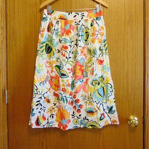 Ann Taylor Factory Full Floral Skirt 2 New!
